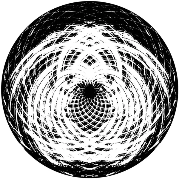 Затінена Сфера Чорно Білим Монохромним Візерунком — стоковий вектор