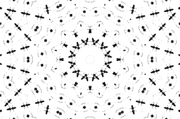 Mandala deseni. Süslü siyah beyaz arkaplan. 