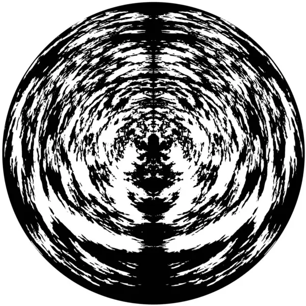 Shaded Texture Abstract Sphere Chaotic Monochrome Pattern — Stock Vector