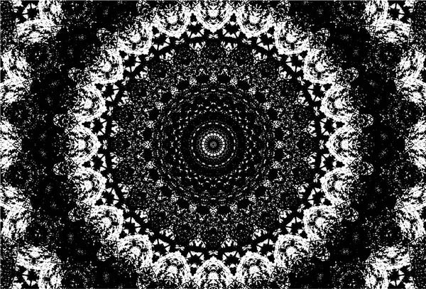 Siyah ve beyaz süslemeli arka plan. Mandala deseni.