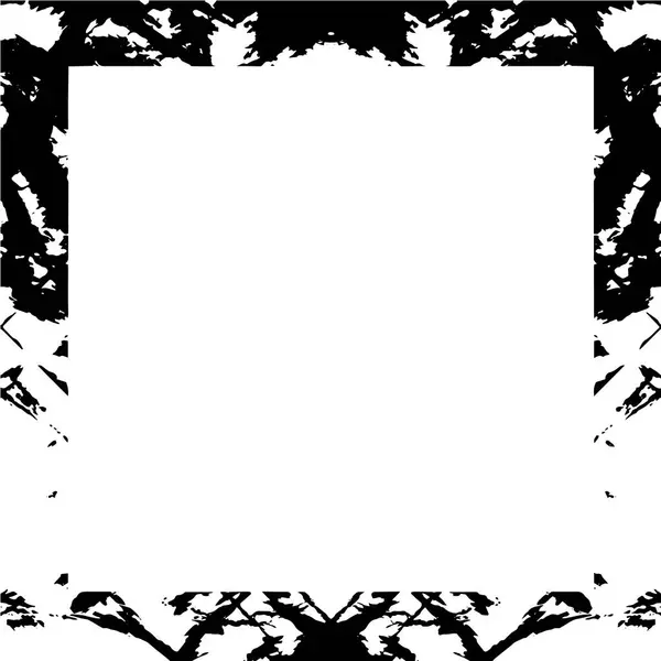 Μαύρο Πλαίσιο Στυλ Grunge Λευκό Φόντο — Διανυσματικό Αρχείο