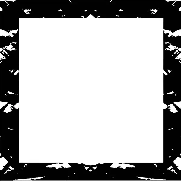 Beyaz Arkaplanda Siyah Grunge Tarzı Çerçeve — Stok Vektör