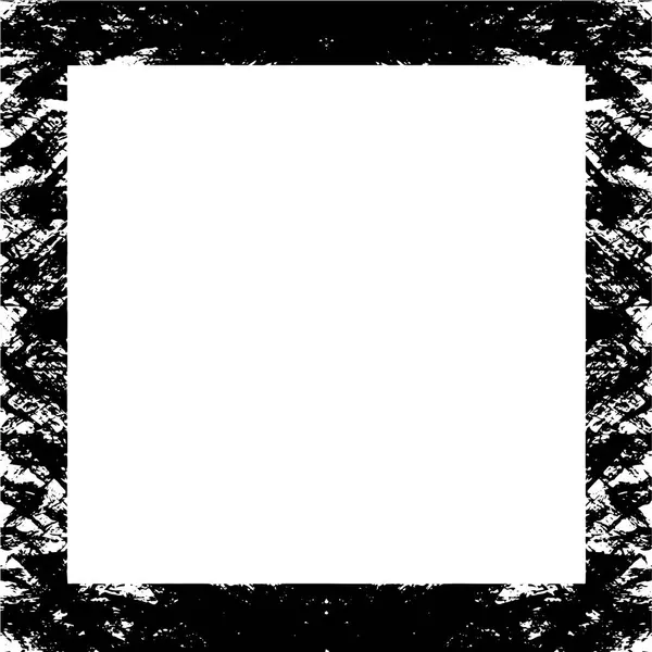Schwarzer Grunge Stil Rahmen Auf Weißem Hintergrund — Stockvektor
