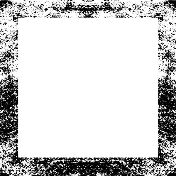 Grunge Čtvercový Rám Bílém Pozadí — Stockový vektor