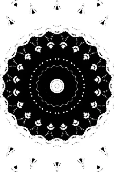 Černobílé Ornamentální Pozadí Mandala Vzor — Stockový vektor