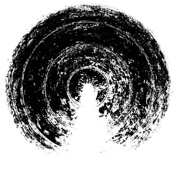 Абстрактна Чорна Кругла Форма Білому Тлі — стоковий вектор