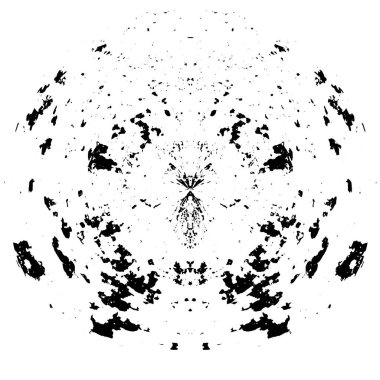 Beyaz arkaplanda soyut siyah yuvarlak şekil  