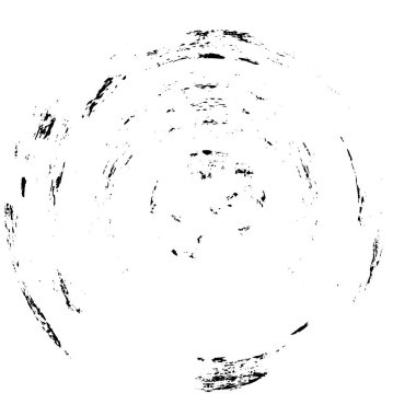 Beyaz arkaplanda soyut siyah yuvarlak şekil  