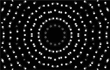 Kaleydoskopik desenli süslemeli tek renkli arkaplan