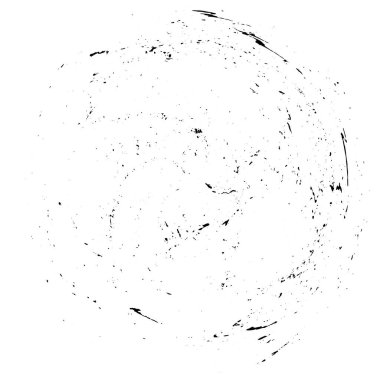 Beyaz arkaplanda soyut siyah yuvarlak şekil  