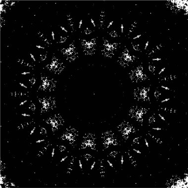 Kaleydoskopik desenli siyah ve beyaz süs arkaplanı