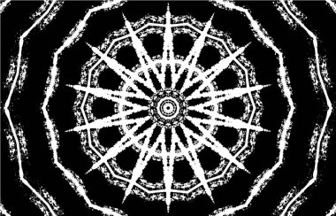 Kaleydoskopik desenli siyah beyaz yaratıcı arkaplan