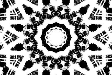 Dekoratif siyah beyaz arka plan. Mandala deseni.
