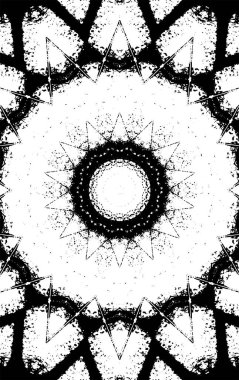 Dekoratif siyah beyaz arka plan. Mandala deseni.