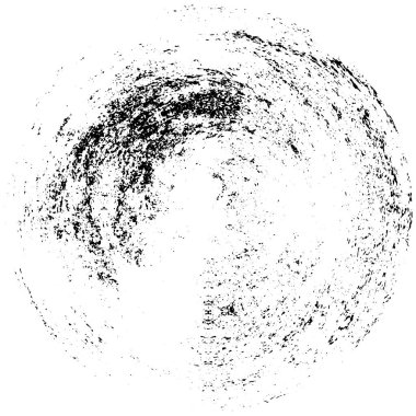 Beyaz arkaplanda soyut siyah yuvarlak şekil, vektör illüstrasyonu 