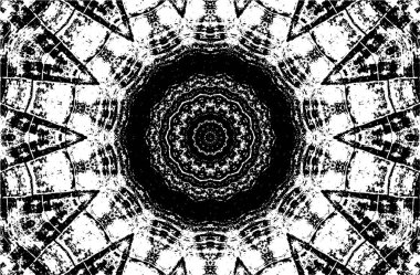 Mandala deseni. Süslü siyah beyaz arkaplan. 