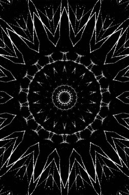 Siyah ve beyaz süslemeli arka plan. Mandala deseni.