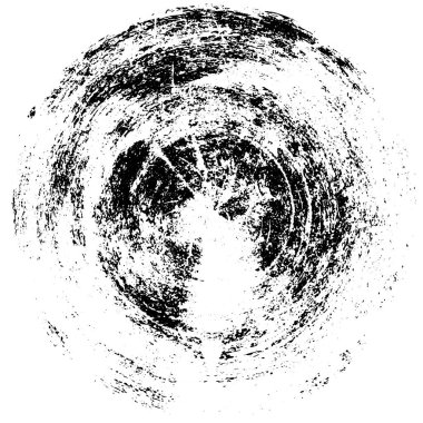 Beyaz arkaplanda soyut siyah yuvarlak şekil, vektör illüstrasyonu 