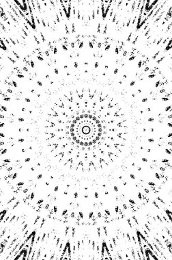 Siyah ve beyaz süslemeli arka plan. Mandala deseni.