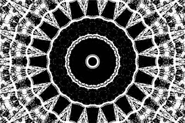 Siyah ve beyaz süslemeli arka plan. Mandala deseni.