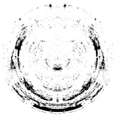 Beyaz arkaplanda soyut siyah yuvarlak şekil, vektör illüstrasyonu 