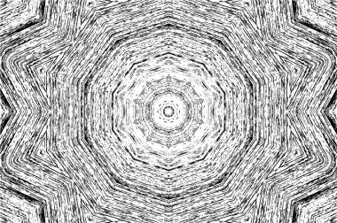 Mandala deseni. Süslü siyah beyaz arkaplan. 