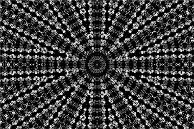 Mandala deseni. Süslü siyah beyaz arkaplan. 