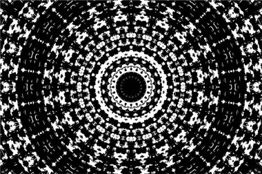 Siyah ve beyaz süslemeli arka plan. Mandala deseni.