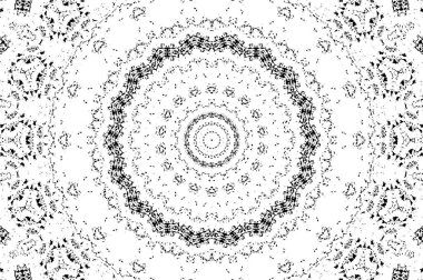 Siyah ve beyaz süslemeli arka plan. Mandala deseni.