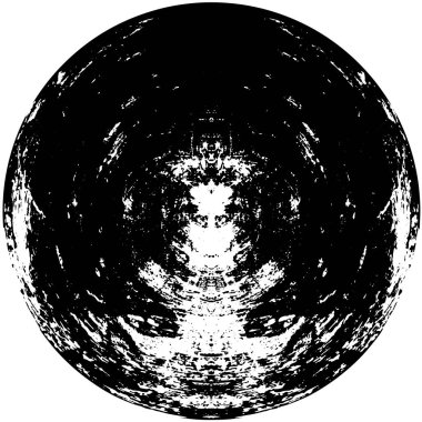 soyut siyah yuvarlak şekil, grunge arkaplan, vektör illüstrasyonu