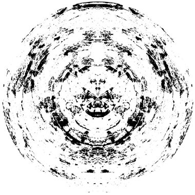 soyut siyah yuvarlak şekil, grunge arkaplan, vektör illüstrasyonu