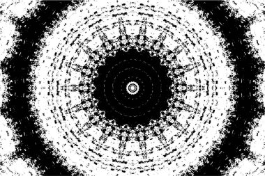 Dekoratif siyah beyaz arka plan. Mandala deseni.