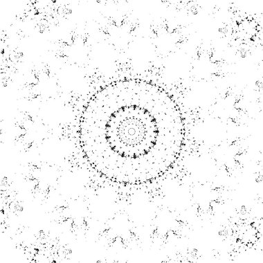 Siyah ve beyaz süslemeli arka plan. Mandala deseni.