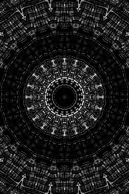 Siyah ve beyaz süslemeli arka plan. Mandala deseni.