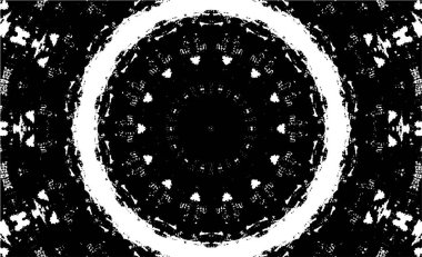 Dekoratif siyah beyaz arka plan. Mandala deseni.