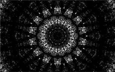Dekoratif siyah beyaz arka plan. Mandala deseni.