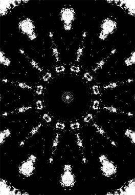 Dekoratif siyah beyaz arka plan. Mandala deseni.