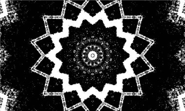 Dekoratif siyah beyaz arka plan. Mandala deseni.