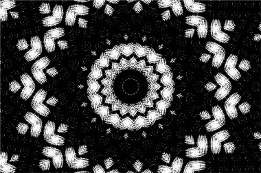 Mandala deseni. Süslü siyah beyaz arkaplan. 