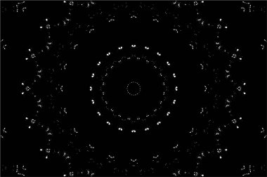 Siyah ve beyaz süslemeli arka plan. Mandala deseni.