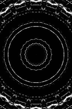 Siyah ve beyaz süslemeli arka plan. Mandala deseni.