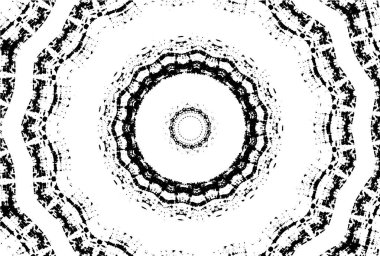 Kaleydoskopik desenli siyah ve beyaz süs arkaplanı