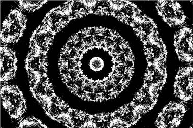 Kaleydoskopik desenli siyah ve beyaz süs arkaplanı