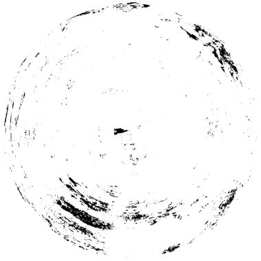 Soyut yuvarlak desenli eski boyalar ve alçı çatlaklar, siyah ve beyaz. 