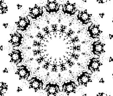 Kaleydoskopik desenli siyah ve beyaz süs arkaplanı