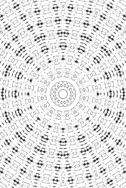 Süslü siyah beyaz arka plan. Mandala deseni.