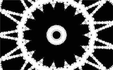 Kaleydoskopik desenli siyah ve beyaz süs arkaplanı