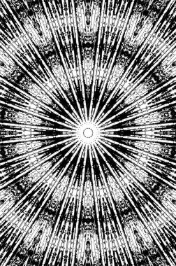 Süslü siyah beyaz arka plan. Mandala deseni.