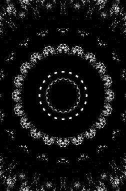 Siyah ve beyaz süslemeli arka plan. Mandala deseni.