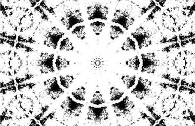 Kaleydoskopik desenli siyah ve beyaz süs arkaplanı